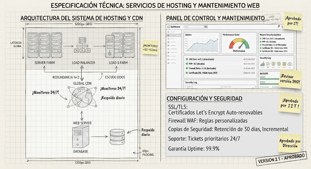Hosting + Mantenimiento + Dominio